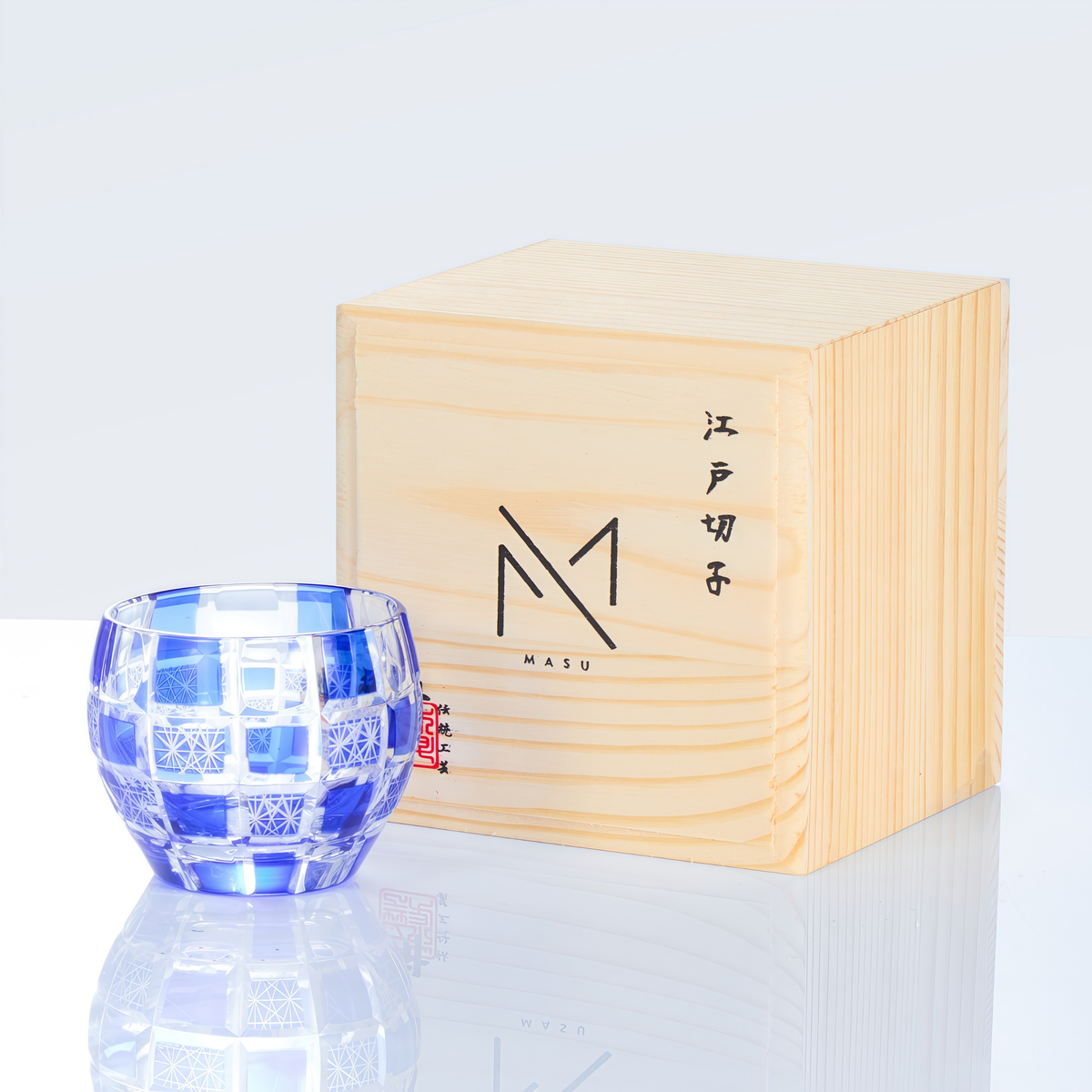 Sake Set Ruri Collection | Edo Kiriko Blue Flagon & Glass 10 Patterns
