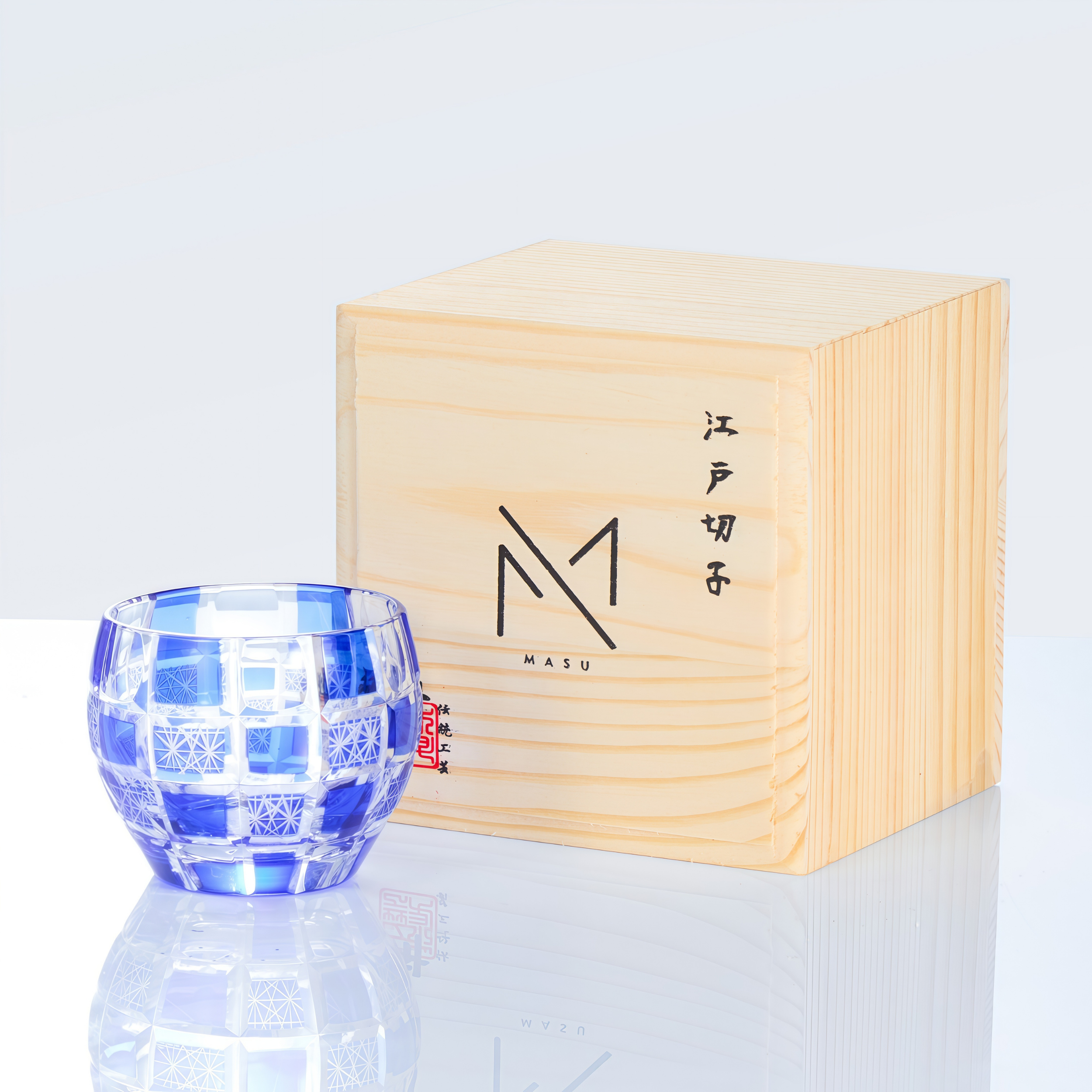 Sake Set Ruri Collection | Edo Kiriko Blue Flagon & Glass 10 Patterns