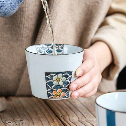 Guinomi Tea Cup Japanese Handcrafted Ceramic Glazed Tea Ceremony Cup Multiple Patterns