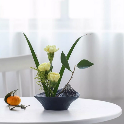 Ikebana Vase – Mount Fuji Reflection Japanese Flower Arrangement