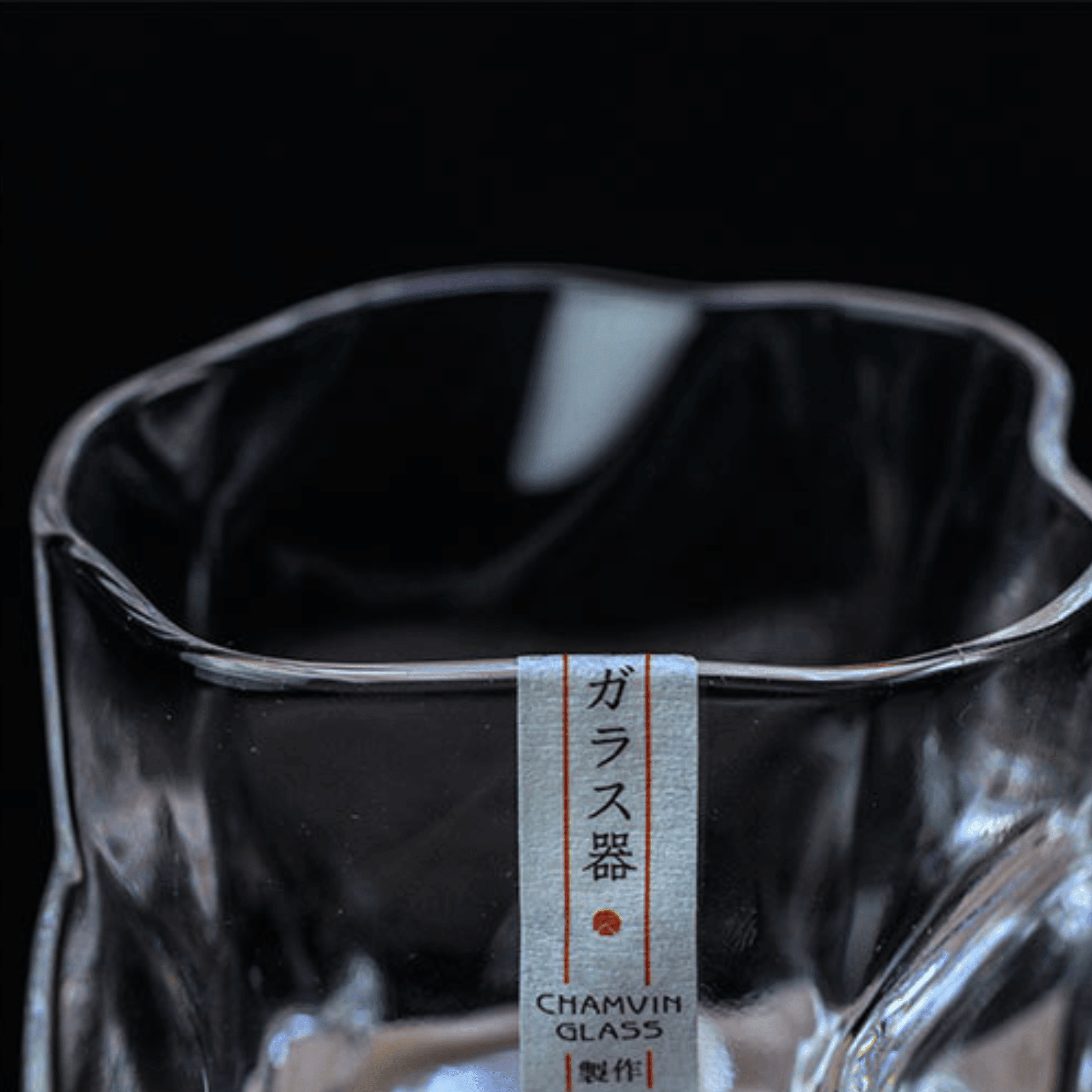 Whiskey Glass Edo Kiriko Crumple Body Japanese Hand-Cut Wooden Box