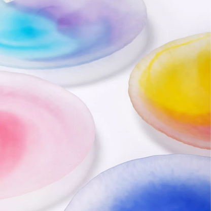 Decorative Glass Plate – Impressionistic Swirl Art 5 Colors