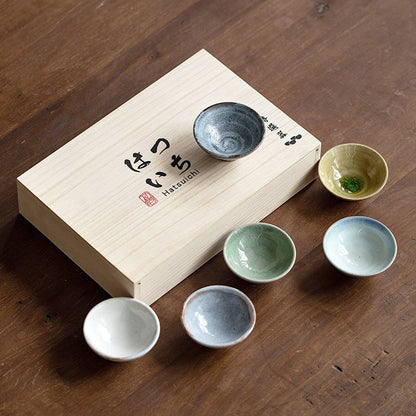 Tea Cup Set of 6 – Shino Ware Rokkyaku Handcrafted Ceramic