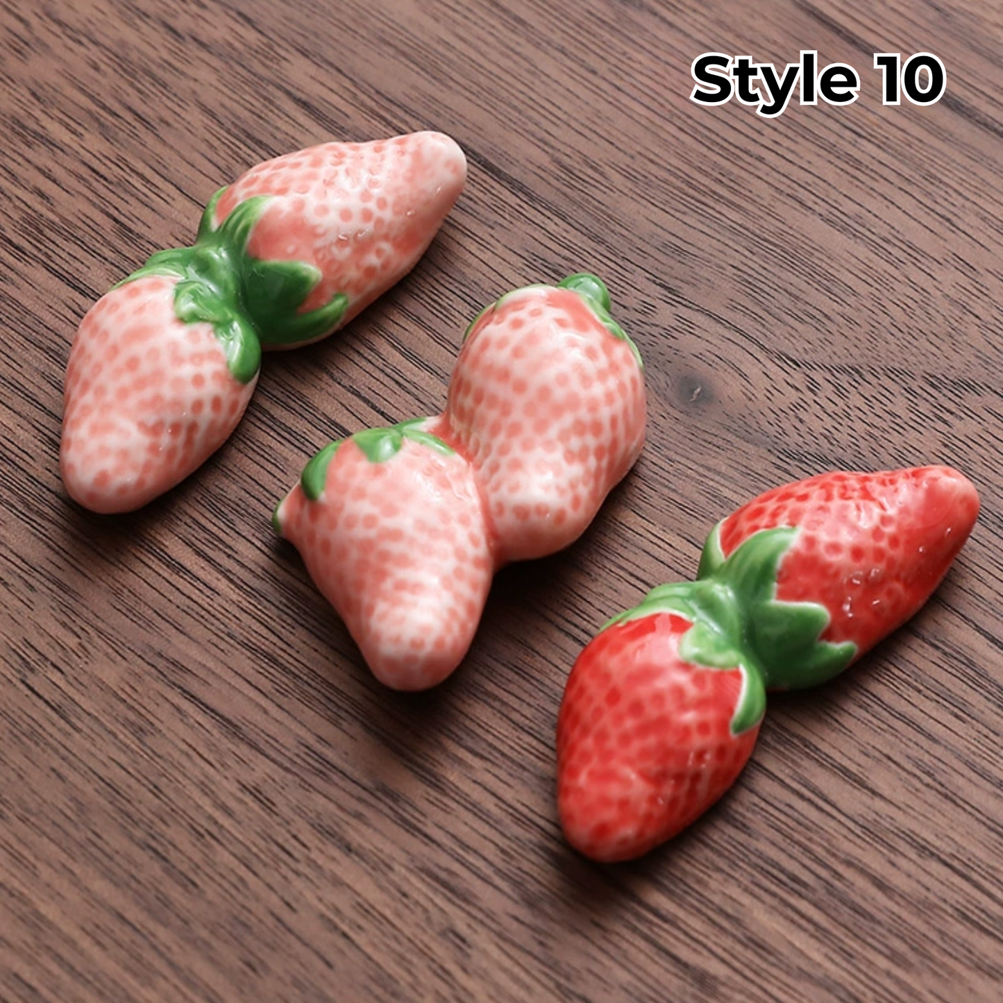 Chopstick Rest Ceramic Handcrafted Animal Fruit Design Japanese Table Decor Set of 3 Cute Chopstick Holder