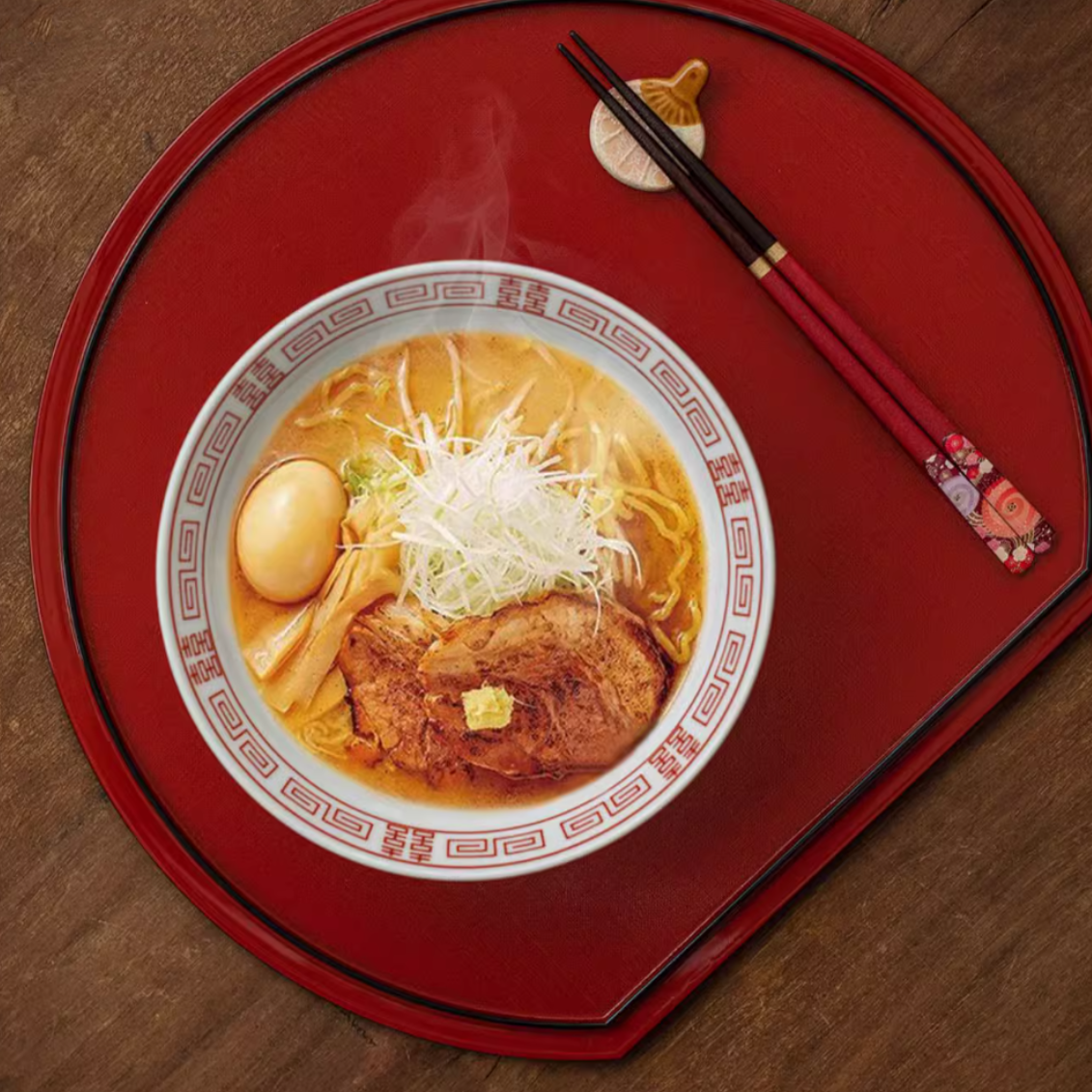 Japanese Ramen Bowl – Mino Ware Dragon & Phoenix Ceramic