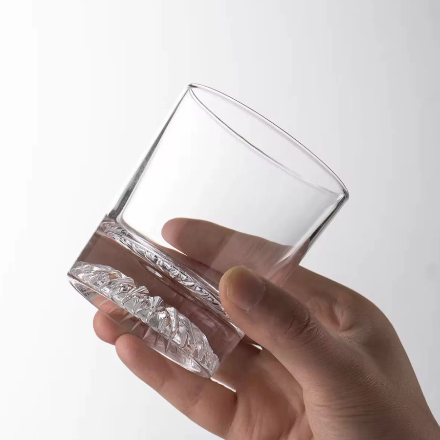 Whiskey Glass Set of 6 | Glacier Wide-Bowl Japanese Tumblers