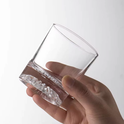 Whiskey Glass Set of 6 | Glacier Wide-Bowl Japanese Tumblers