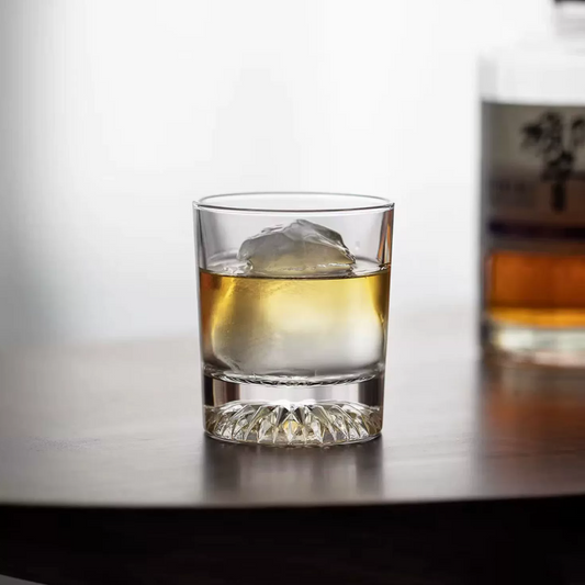 Whiskey Glass Set of 6 | Glacier Wide-Bowl Japanese Tumblers
