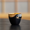 Ebony Golden Crane Goblet