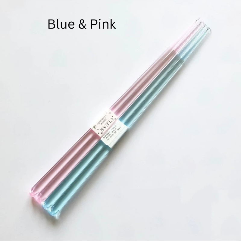 Resin Chopsticks Set of 2 Pairs – Clear Duo Tone Colors