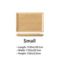 Japanese Solid Wood Tray – Rectangular Natural Serving Display