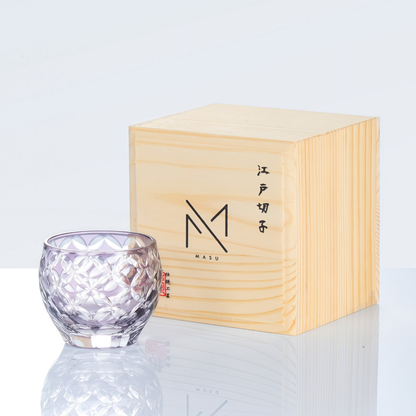 Sake Set Murasaki Purple | Edo Kiriko Hand-Cut Violet Crystal Flagon & Glass Collection