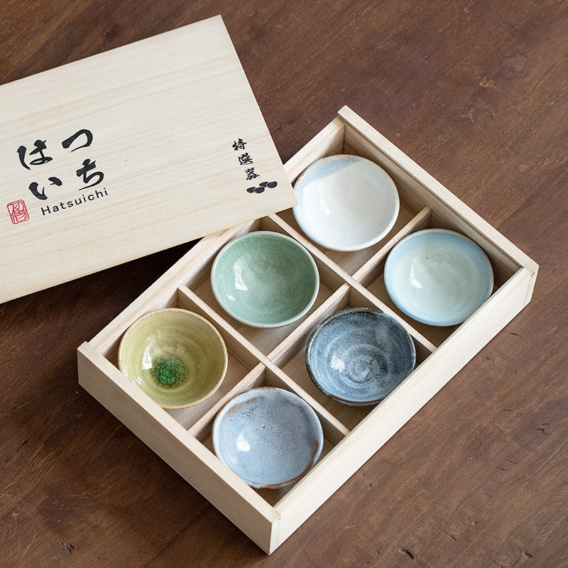 Tea Cup Set of 6 – Shino Ware Rokkyaku Handcrafted Ceramic