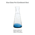 1x Blue Glass Pot (Cardboard Box))