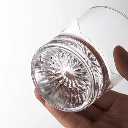Whiskey Glass Set of 6 | Glacier Wide-Bowl Japanese Tumblers