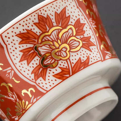 Japanese Tea Cup Set Kutani Porcelain 6 Styles | Handpainted
