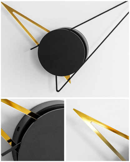 Wooden Wall Clock Backdrop Decor Modern Minimalist Wood Wall Clock Gold Silver Walnut Living Room Home Decor