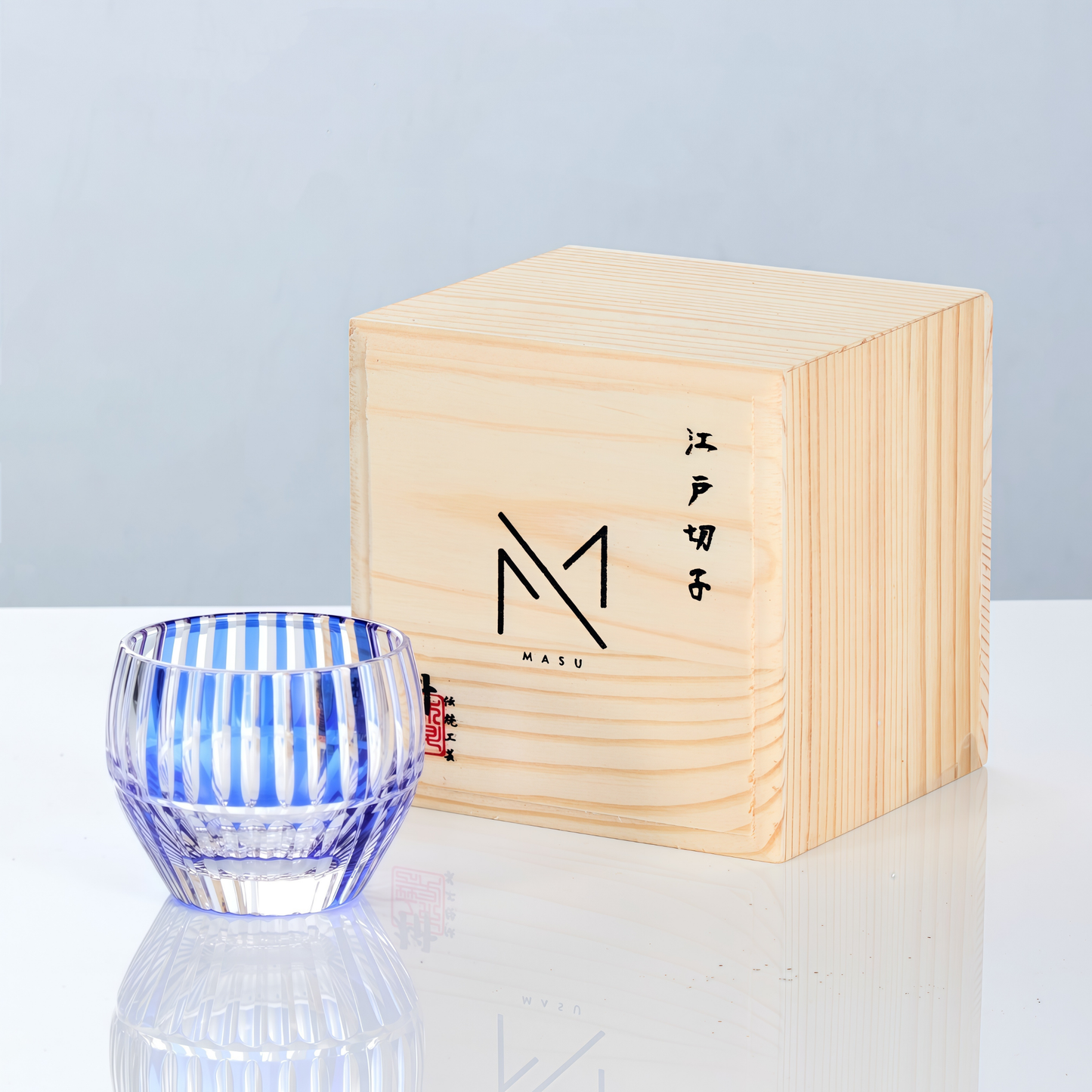 Sake Set Ruri Collection | Edo Kiriko Blue Flagon & Glass 10 Patterns