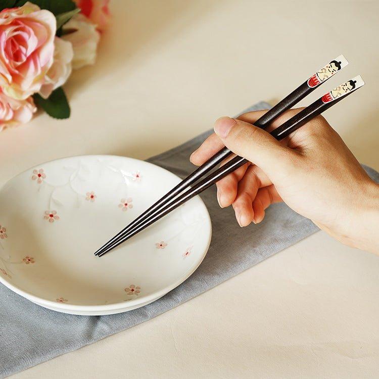 Japanese Wooden Chopsticks – Ninja Geisha Fuji Sumo Bear Rose