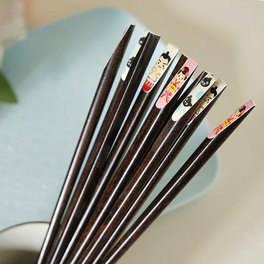 Japanese Wooden Chopsticks – Ninja Geisha Fuji Sumo Bear Rose