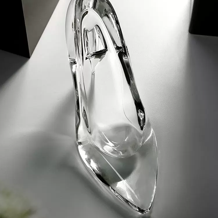 Crystal Slipper Ornament Bohemia Czech Crystal Glass Cinderella Shoe Figurine Collectible Home Decor Gift