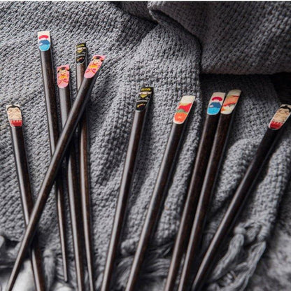 Japanese Wooden Chopsticks – Ninja Geisha Fuji Sumo Bear Rose