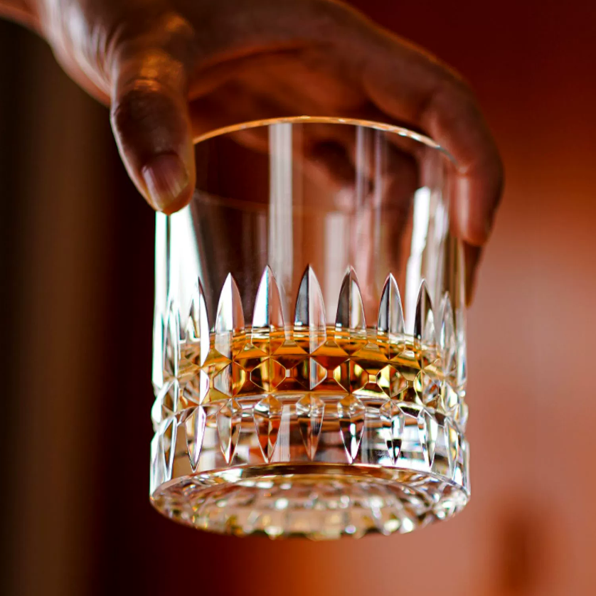 Whisky Glass Edo Kiriko Crystal Royale – Hand-Cut Japanese Tumbler with Wooden Box | Crystal, Sakura & Emerald