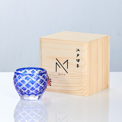 Sake Set Ruri Collection | Edo Kiriko Blue Flagon & Glass 10 Patterns