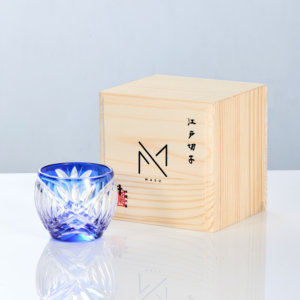 Sake Set Ruri Collection | Edo Kiriko Blue Flagon & Glass 10 Patterns
