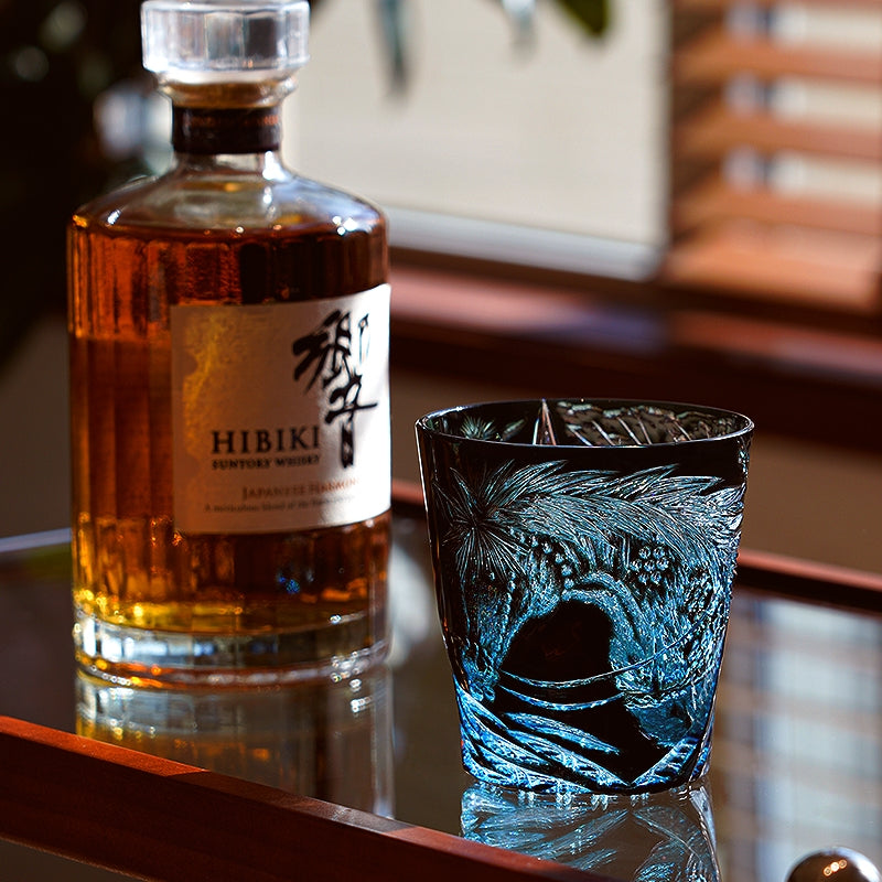 Whiskey Glass Tanma Horse – Edo Kiriko Deep Relief Engraved Crystal