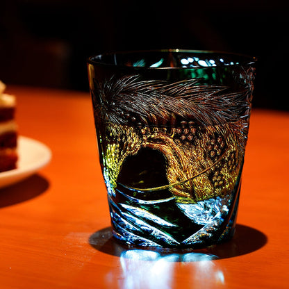 Whiskey Glass Tanma Horse – Edo Kiriko Deep Relief Engraved Crystal