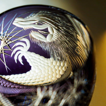 Japanese Cut Crystal Whiskey Glass Edo Kiriko Majestic Dragon – Dragon Motif Tumbler