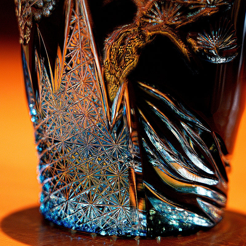 Whiskey Glass Tanma Horse – Edo Kiriko Deep Relief Engraved Crystal