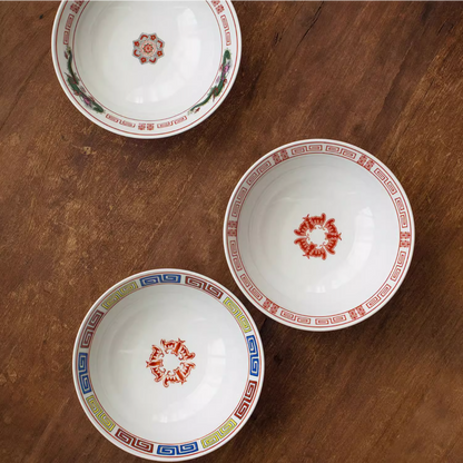 Japanese Ramen Bowl – Mino Ware Dragon & Phoenix Ceramic
