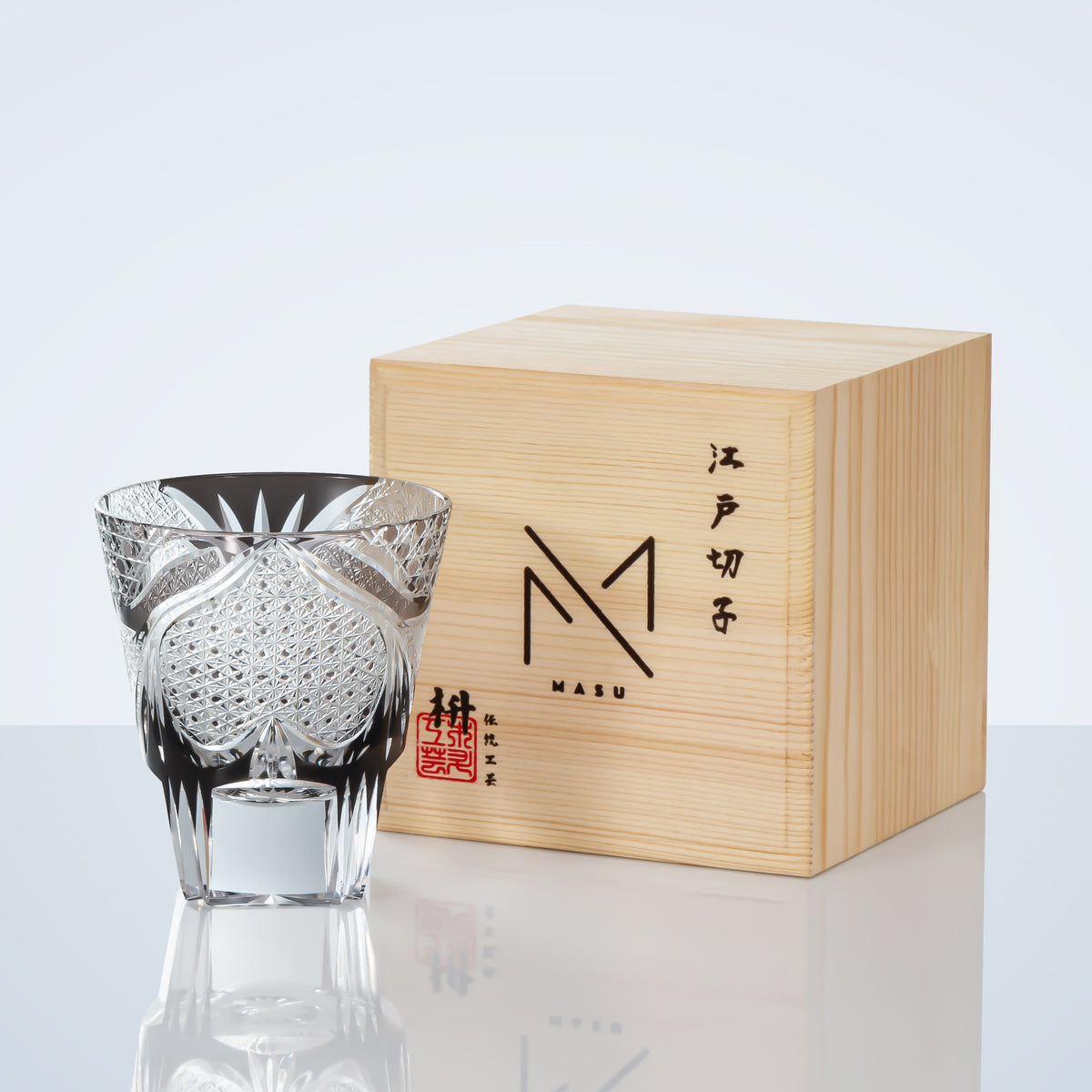 Whiskey Glass Spade Serenity – Edo Kiriko Poker Series Crystal