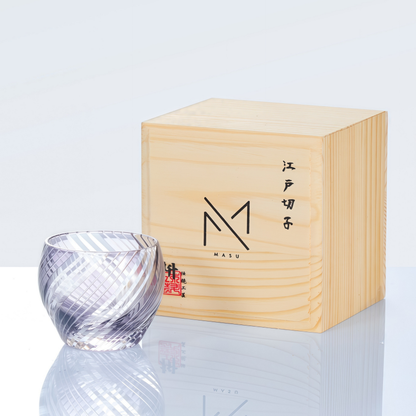 Sake Cup Usumurasaki Guinomi – Edo Kiriko Handcrafted Crystal