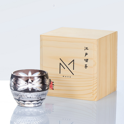 Sake Cup Usumurasaki Guinomi – Edo Kiriko Handcrafted Crystal