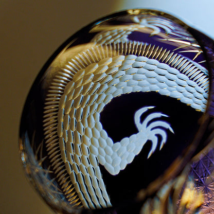 Japanese Cut Crystal Whiskey Glass Edo Kiriko Majestic Dragon – Dragon Motif Tumbler
