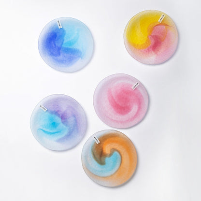 Decorative Glass Plate – Impressionistic Swirl Art 5 Colors