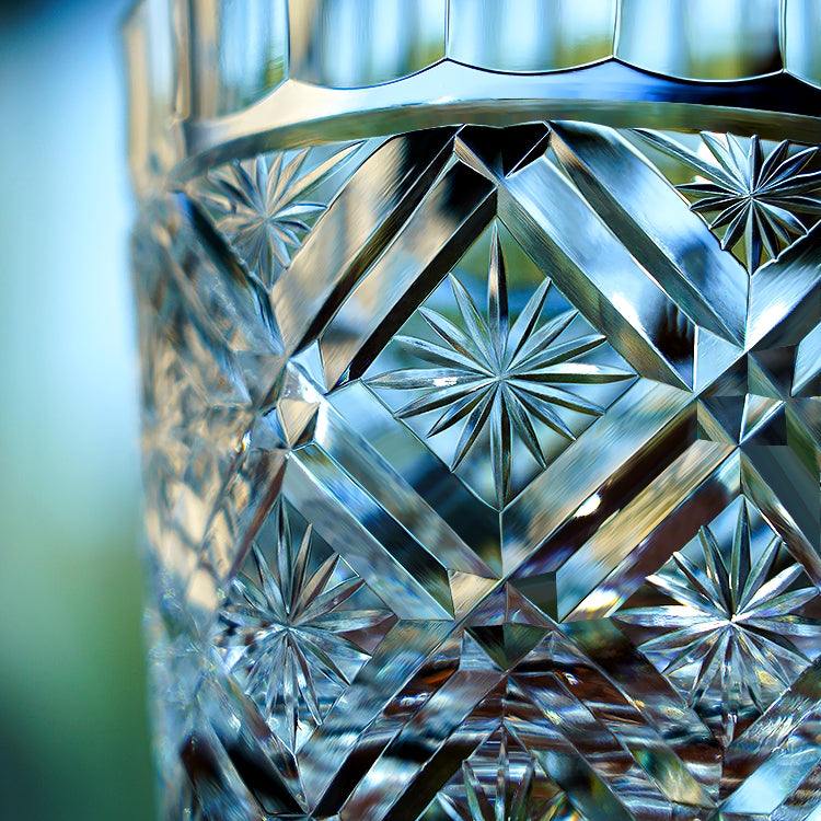 Whiskey Glass Edo Kiriko Hana Blossom Hand-Cut Crystal | Japanese Artisan Glassware