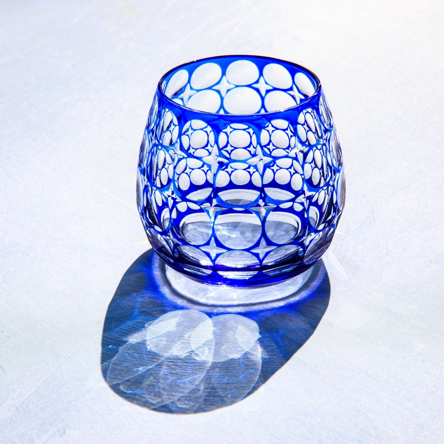 Whiskey Glass Edo Kiriko Hanamaru Hand-Cut Crystal | Japanese Artisan Glassware