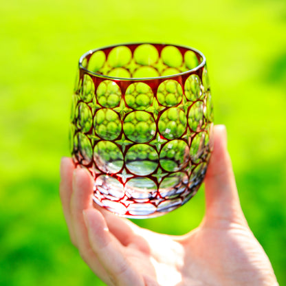 Whiskey Glass Edo Kiriko Hanamaru Hand-Cut Crystal | Japanese Artisan Glassware