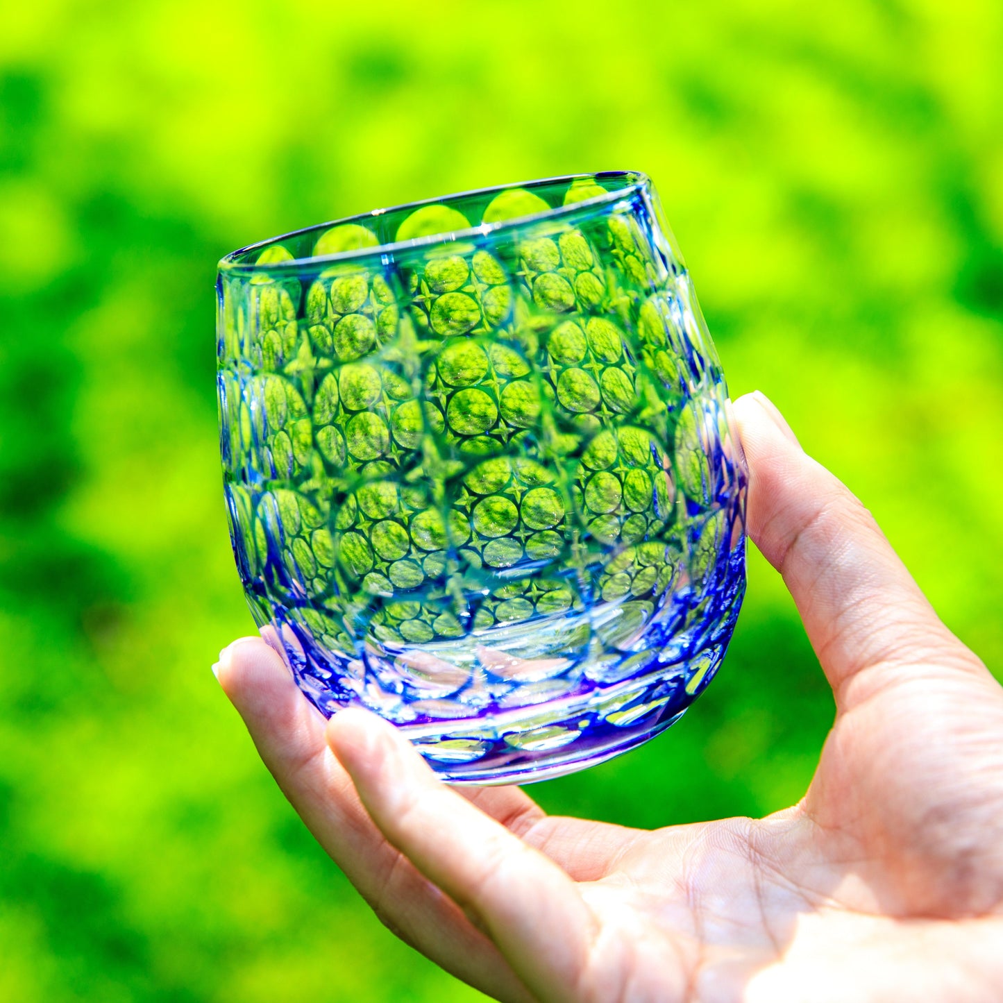 Whiskey Glass Edo Kiriko Hanamaru Hand-Cut Crystal | Japanese Artisan Glassware