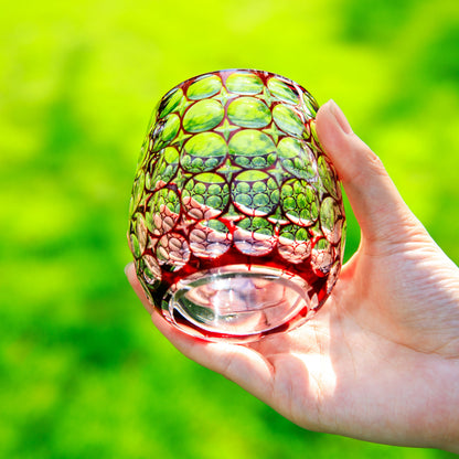 Whiskey Glass Edo Kiriko Hanamaru Hand-Cut Crystal | Japanese Artisan Glassware