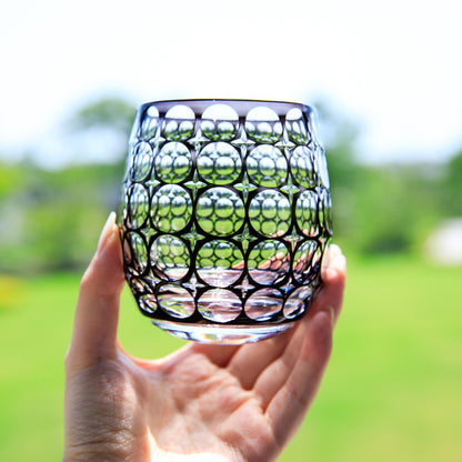 Whiskey Glass Edo Kiriko Hanamaru Hand-Cut Crystal | Japanese Artisan Glassware