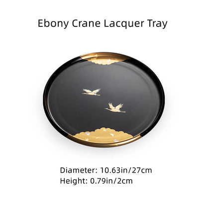 Yamanaka Shikki Circular Cranes Resin Tray
