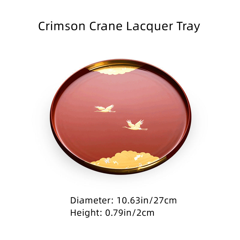 Yamanaka Shikki Circular Cranes Resin Tray