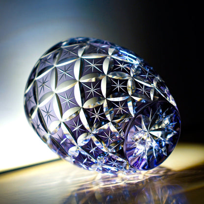 Whiskey Glass Violet Shippo – Edo Kiriko Infinity Pattern Crystal