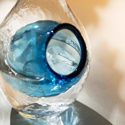 Japanese Sake Set with Ice Flagon | Gold Leaf Sapphire Galaxy