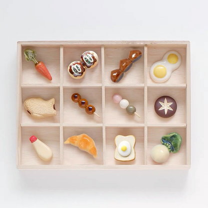 Chopstick Rest – Mino Ware Ceramic Food-Shaped Japanese Decor